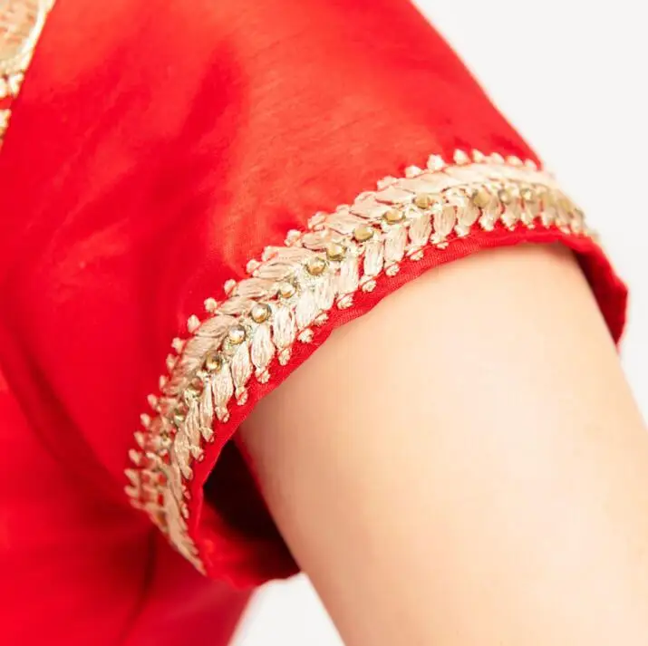 New India Pakistan High Grade Cotton Sarees For Woman Girl India Lehenga Choli Dance Performance Dress Woman Top+Skirt+Scarf