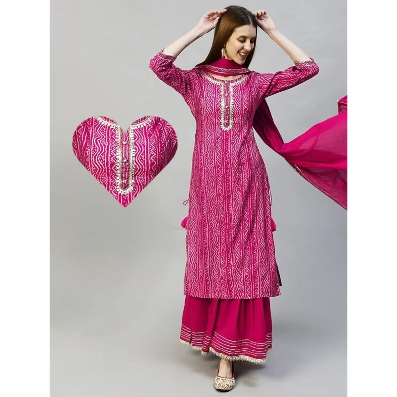 Indian Women’s Straight Tube Salwar Kameez Kurti Sharara&Dupatta Party Dress