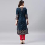 Kurtas for Women Spring Summer Women's Indian Dress Cotton Printed Floral Ethnic Style Kurti Top South Asian Clothes