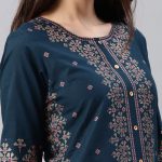 Kurtas for Women Spring Summer Women's Indian Dress Cotton Printed Floral Ethnic Style Kurti Top South Asian Clothes