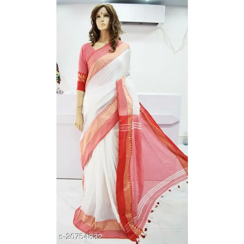 Traditional Ethnic Wear Wonderful Cotton Saree for Women